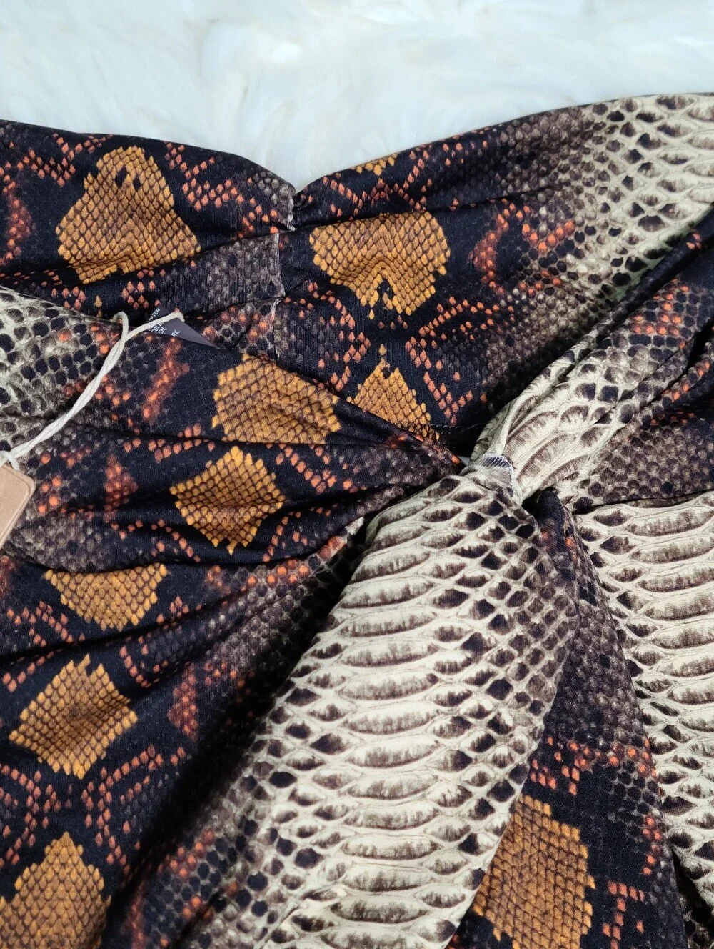 SKIMS Swim Sarong Skirt Desert Snake Print Women Medium NEW